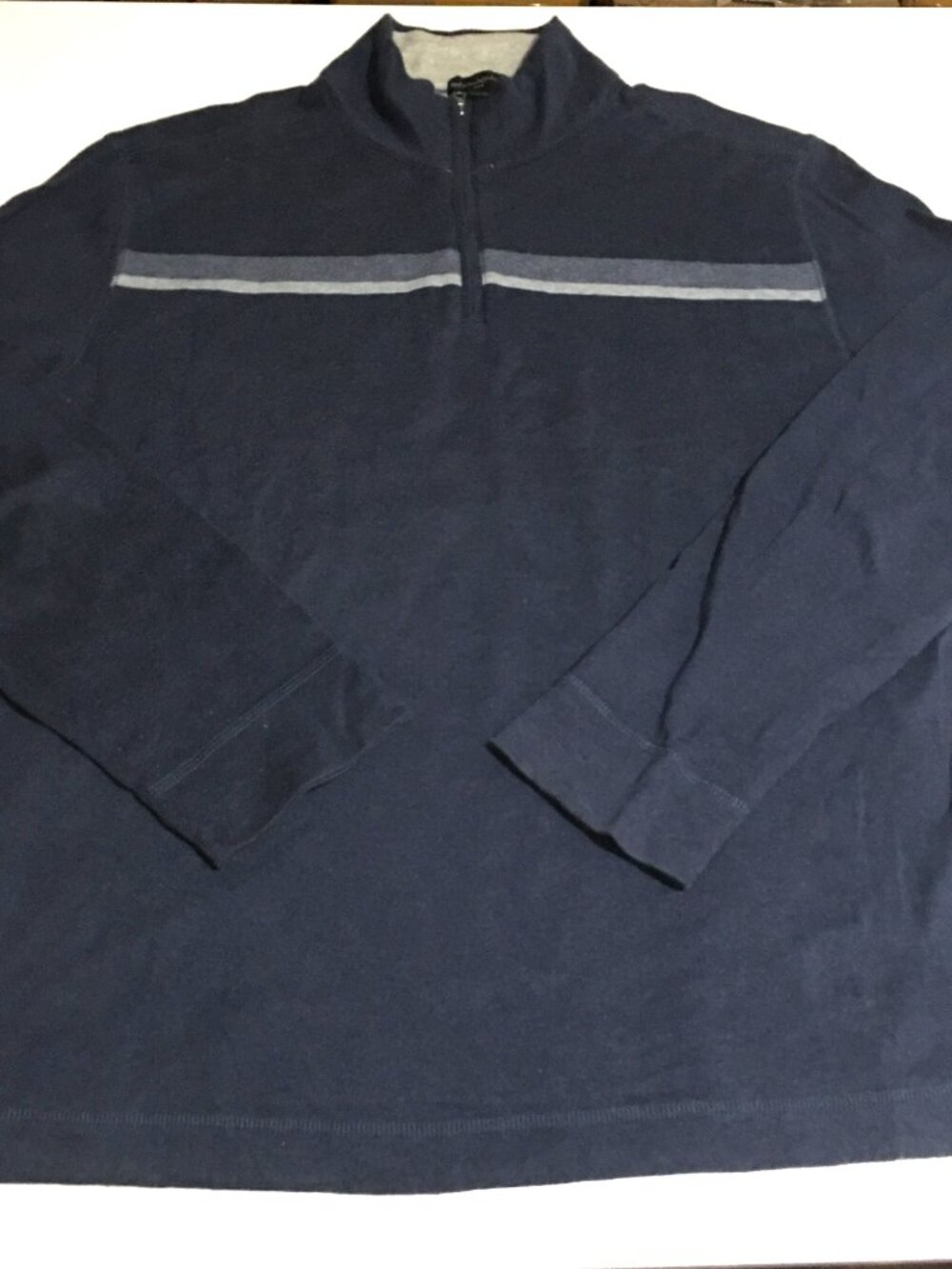Banana Republic Sweatshirt Mens XL 1/4 Zip Pullover Sweater Blue